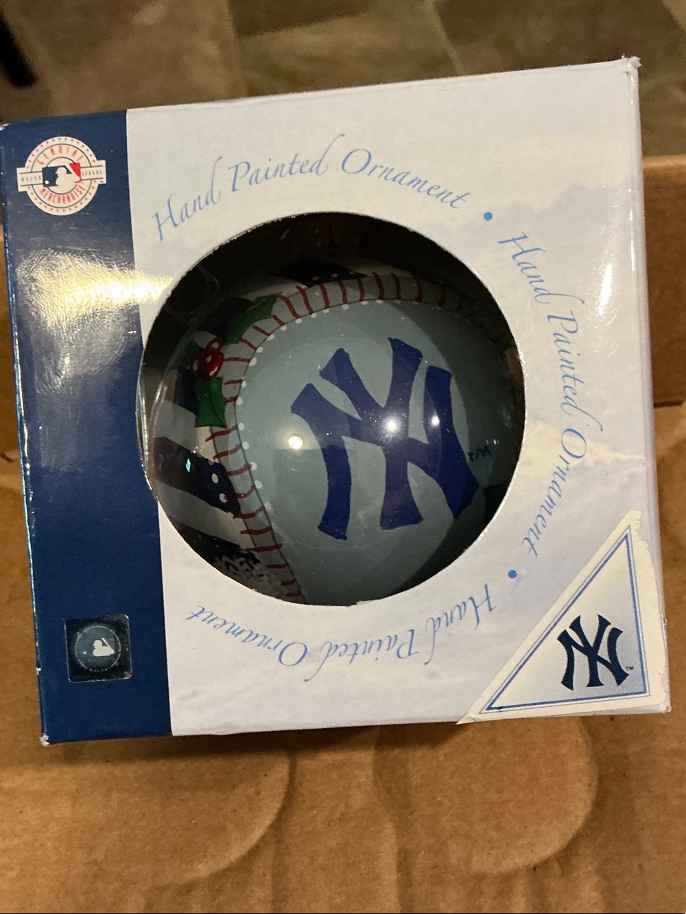 NY Yankees 2006 Forever Collectibles Hand Painted Christmas Ornament NIB